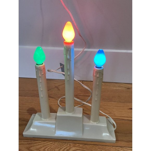 Vintage Cresent 3 Light Candolier Candelabra & Lamps in boxes Candle Light Works - Picture 1 of 10